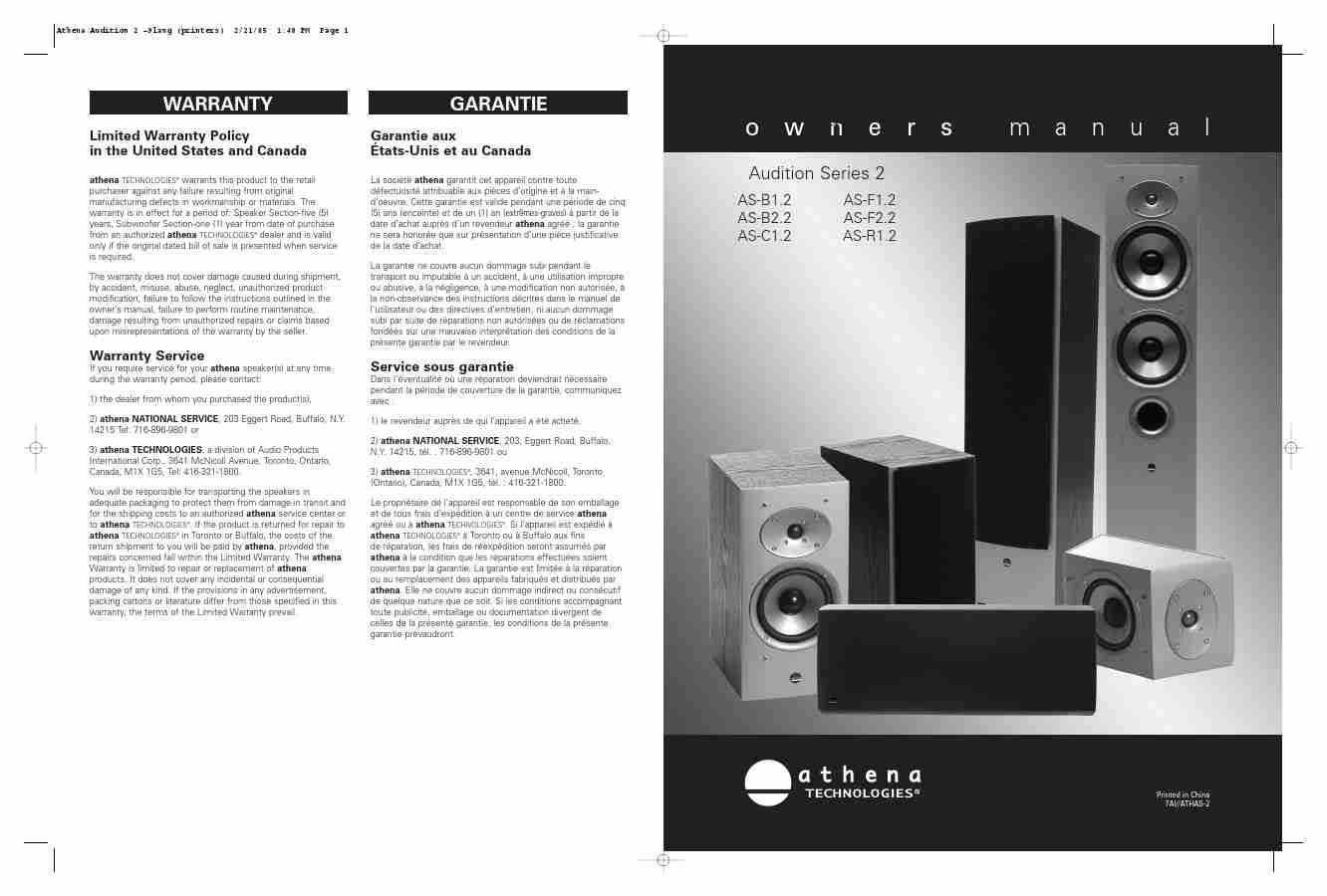 Athena Technologies Portable Speaker AS-B2 2-page_pdf